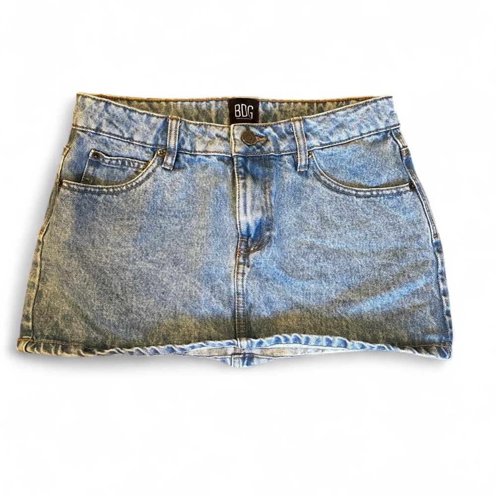 BDG Light Blue Denim Mini Skirt